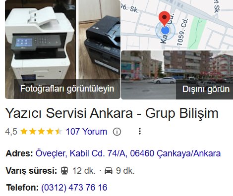 Ankara Lexmark Servisi