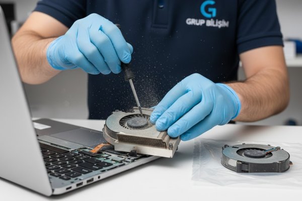 Laptop ısınma fan temizliği hava kanalı ve soğutma sistemi kontrolleri